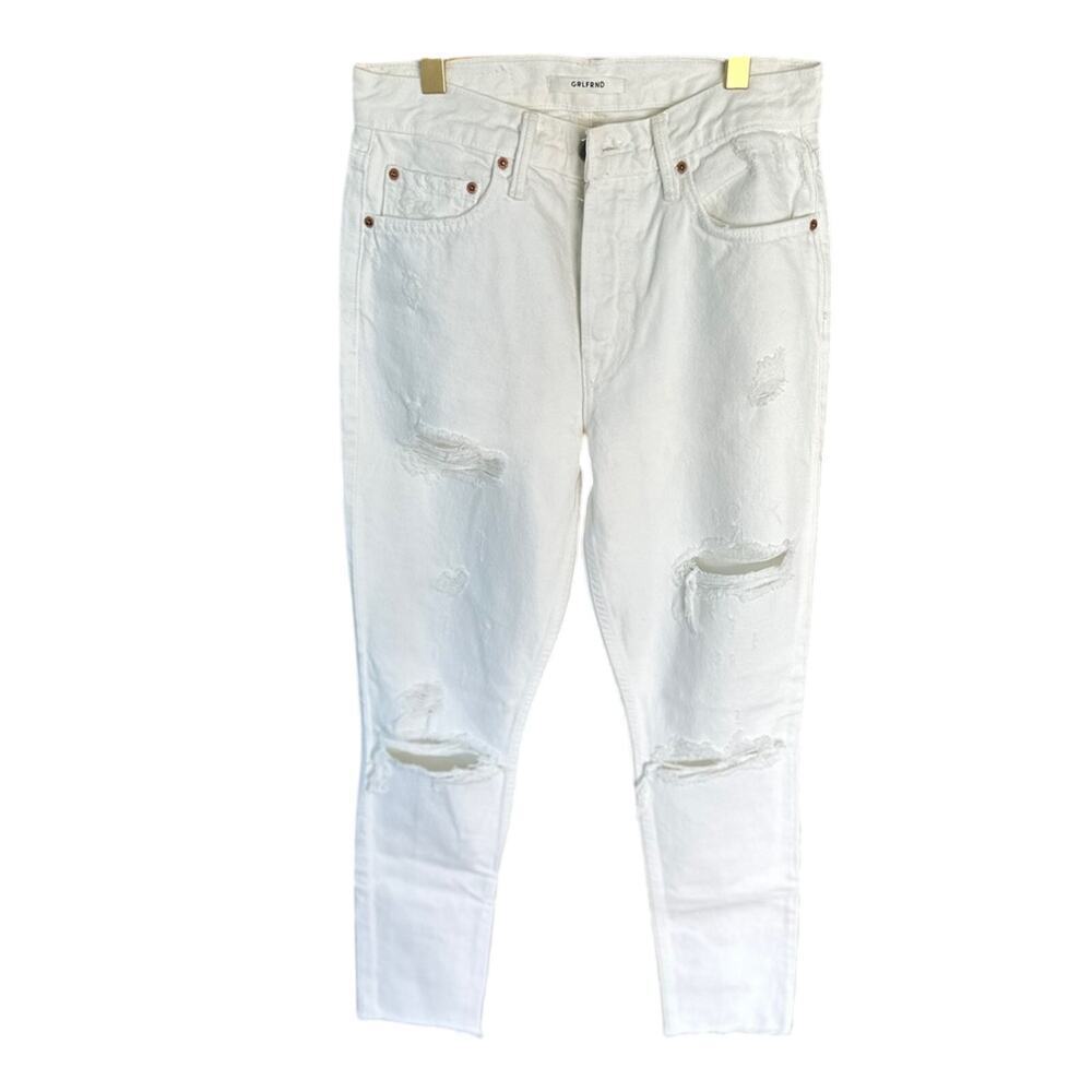 Grlfrnd white karolina jeans size 25. NWT